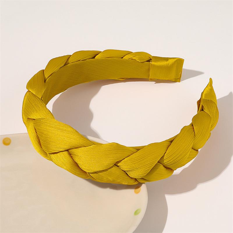 Süßes Damen Kopfschmuck Seidiger Voile Stoff Geflochtene Stirnbänder für Dame Mädchen Tägliches Einkaufen Party Kopfbedeckungen Ins Weibliche HaarBänder