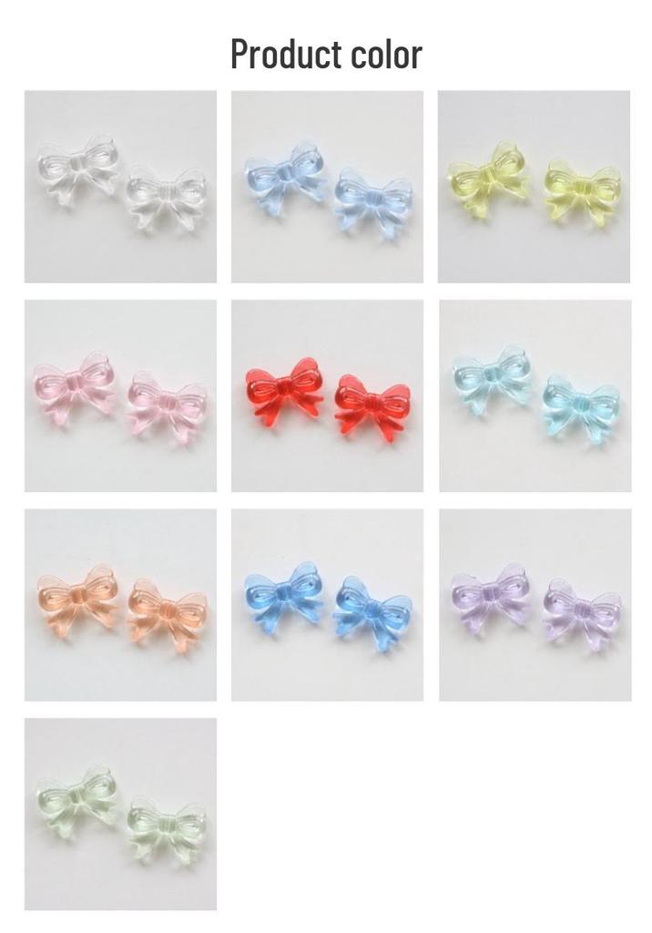 Colorful Transparent Princess Bow Knot Bead DIY Phone & Bracelet Chain