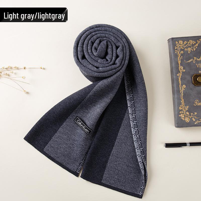 2026 New Men's Wool Plaid Scarf – Trendy Knitted Korean Style, Versatile and Warm Winter Accessory