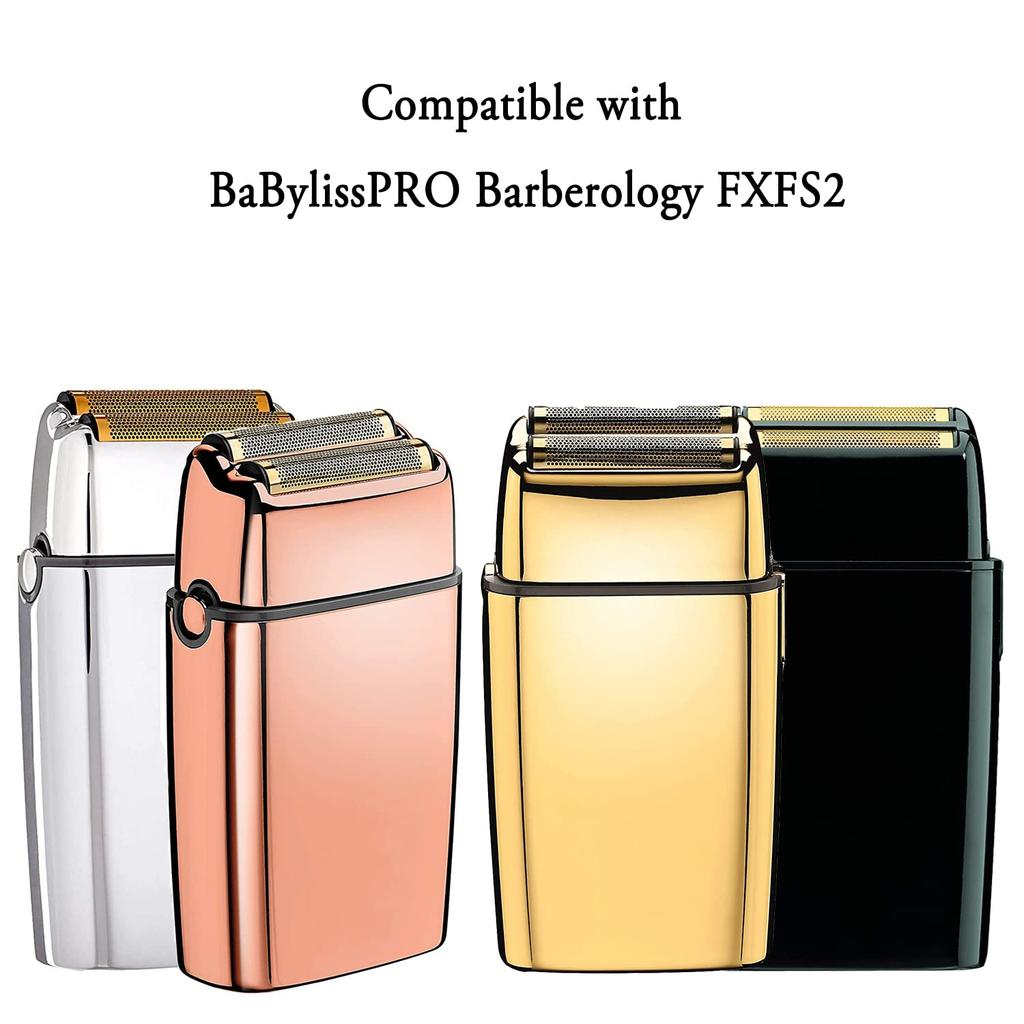 FXFS2 Replacemnet Foil and Cutter Compatible with Bab-yli-ss PRO Barbe-rology Double Foil Shaver, Shaver Head for Bab-yli-sspro Replacement Blade