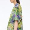 JNBY 25 Autumn Floral Print Round Neck Loose Short Sleeve Shirt