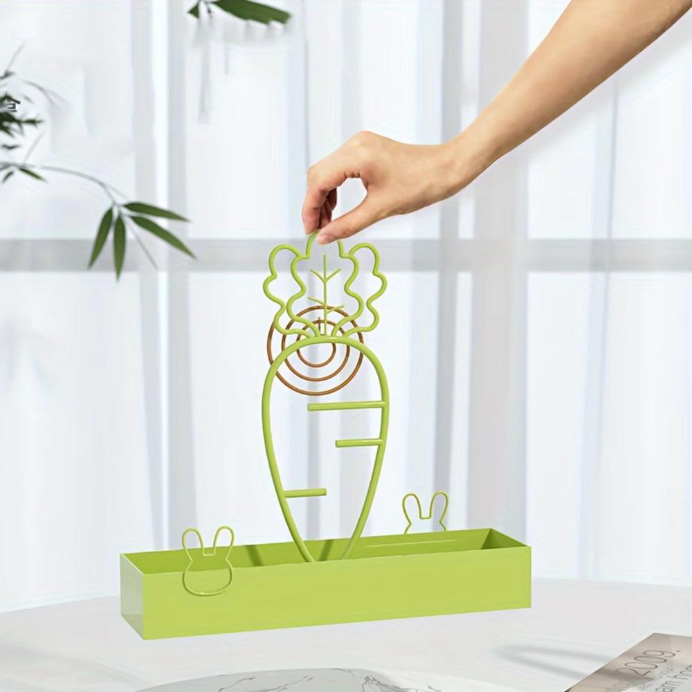 

Thickened Outdoor Incense Coil Holder Anti-Scald Portable Ash Tray Outdoor Use зелёный