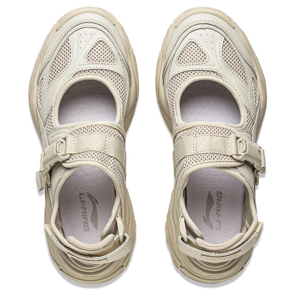 New LiNing Red Sugar 2 Slip Resistant, Abrasion Resistant, Breathable Low Top Casual Shoes Women's Beige AGUV022-4