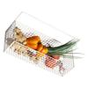 Cesto Portaoggetti in Filo Metallico da Parete Cesto Portafrutta Sospeso Contenitore Organizzatore con Adesivo per Cucina