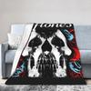 Deftones Alternative Metal Band Totenkopf Flanell Decken Weiche Überwurfdecke für Wohnzimmer Reise Bettdecke Sofa Bettbezug