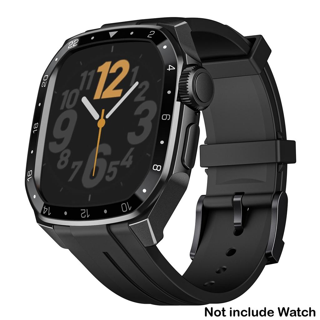Luxury Carbon Fiber for Apple iWatch Series 11 10 46mm Modification Mod Kit Metal Frame Case for iWatch S11 10 46MM Case Strap