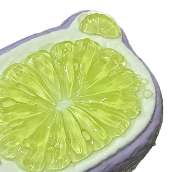Yousheng Bear Cake Squeeze Toy Stress Relief Simulated Jelly Orange Cake Sensory Toy Soft Stretchy Food Shape Home Office Desk