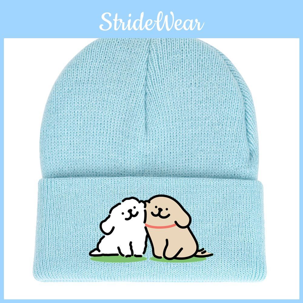 Maltese Winter Knit Hat With Printed Design For Men Women Casual Weather Cold