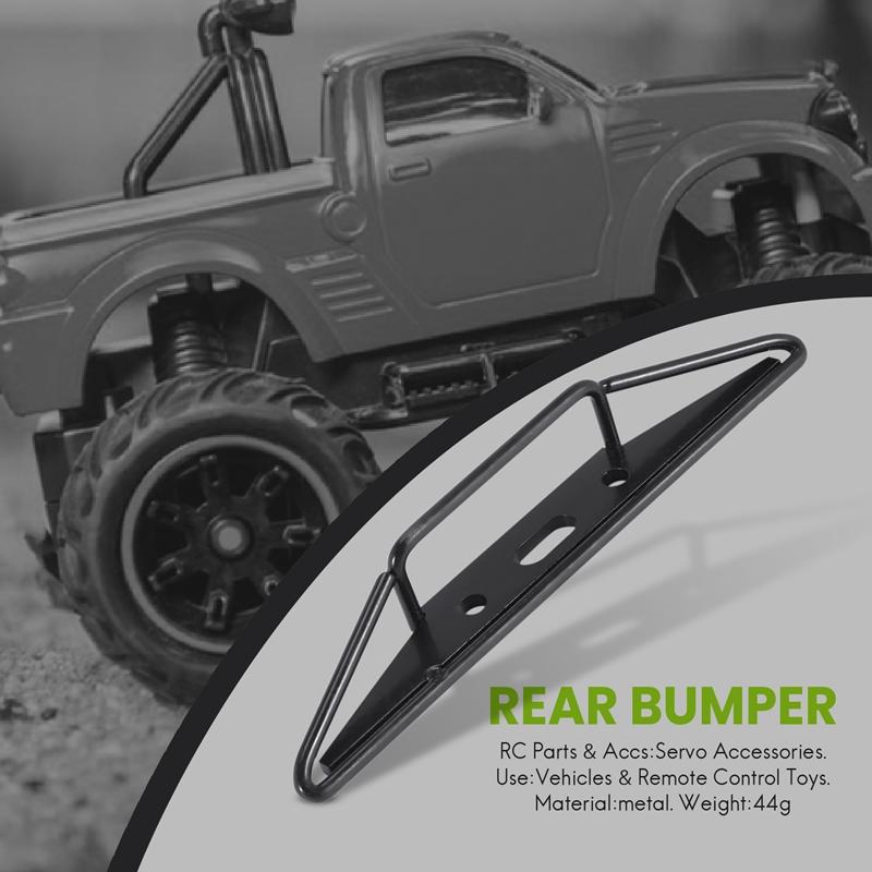 X59A_Metal Rear Bumper for MN D90 D99 D99S MN90 MN99S 1/12 RC Parts,Black