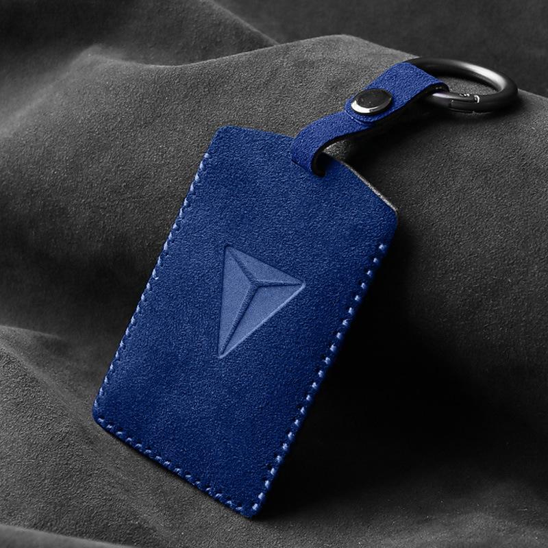 Car Key Card Holder Protector Cover Suede Leather For Changan Deepal Sl06 S07 S7 Sl03 Card Key Fob Case Shell Car Accessories