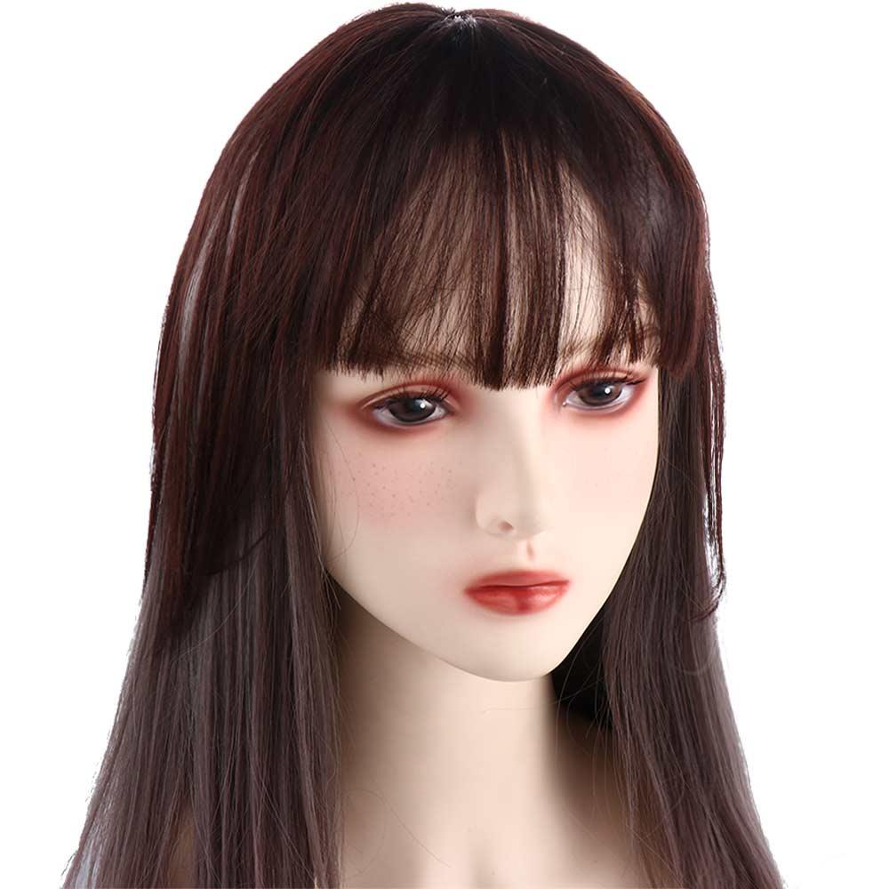 3D Neat Invisible Hairpiece Headwear Topper Fringe Front Wigs Fake Hair Bangs Wig Air Bangs