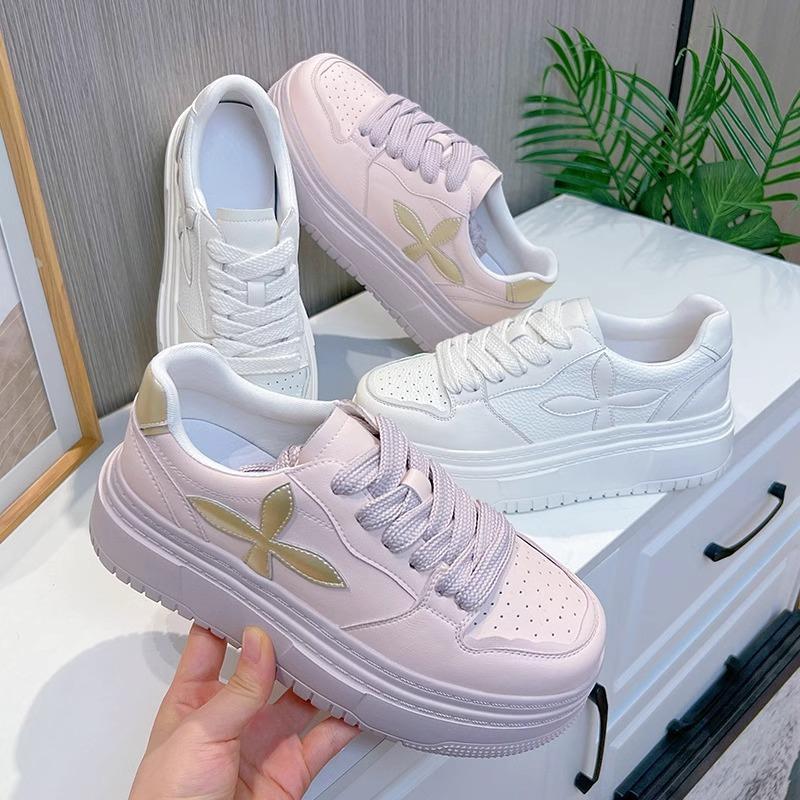 

Внешняя торговля Корейская версия белых кроссовок женские весна 2025 новые повседневные универсальные кеды женские на платформе спортивная мода женская обувь 40 белый