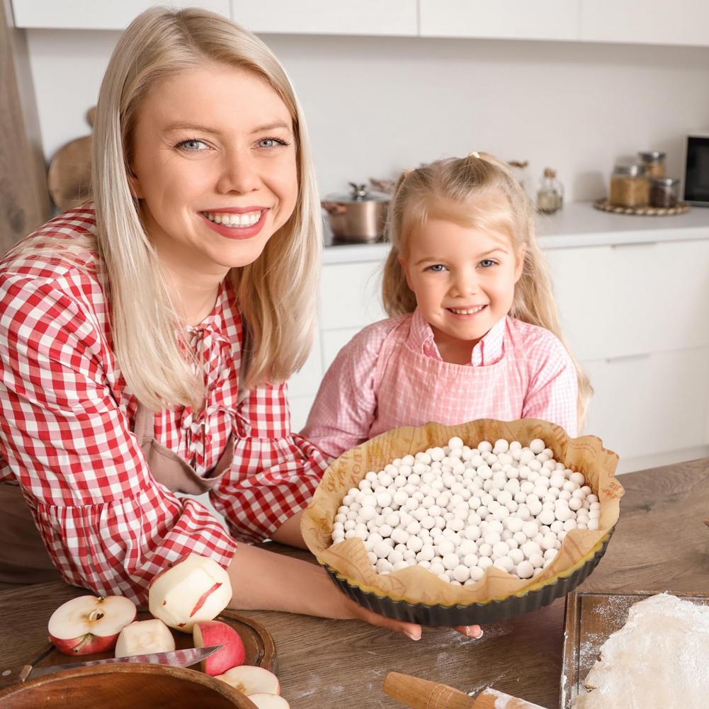Fagiolini Ceramici per Cottura Forno Accessori Professionali per Pasticceria Pesi Ceramici per Torte Set di Fagiolini con Contenitore Riutilizzabili 10mm per Torte