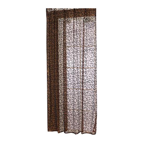 Printed Sheer Voile Home Window Door Divider Drape Curtain