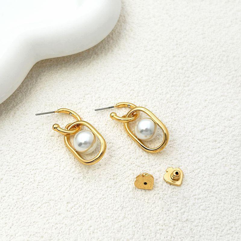 Manufacturer Supply Personality Premium Sense Geometric Oval Earrings Earrings Pendant Spot золотой