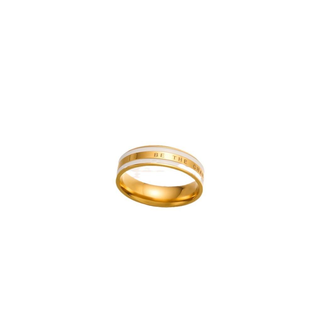 Emotionaler Ring aus Titanstahl für Damen und Herren, geeignet für Frauen und Männer, emotionaler Schmuck, 4 mm polierter Verlobungsring aus Titanstahl