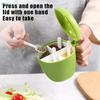 Apple-Shaped Multi-Compartment Seasoning Box,4-in-1 Kitchen Spice Container with Spoons and Lids
