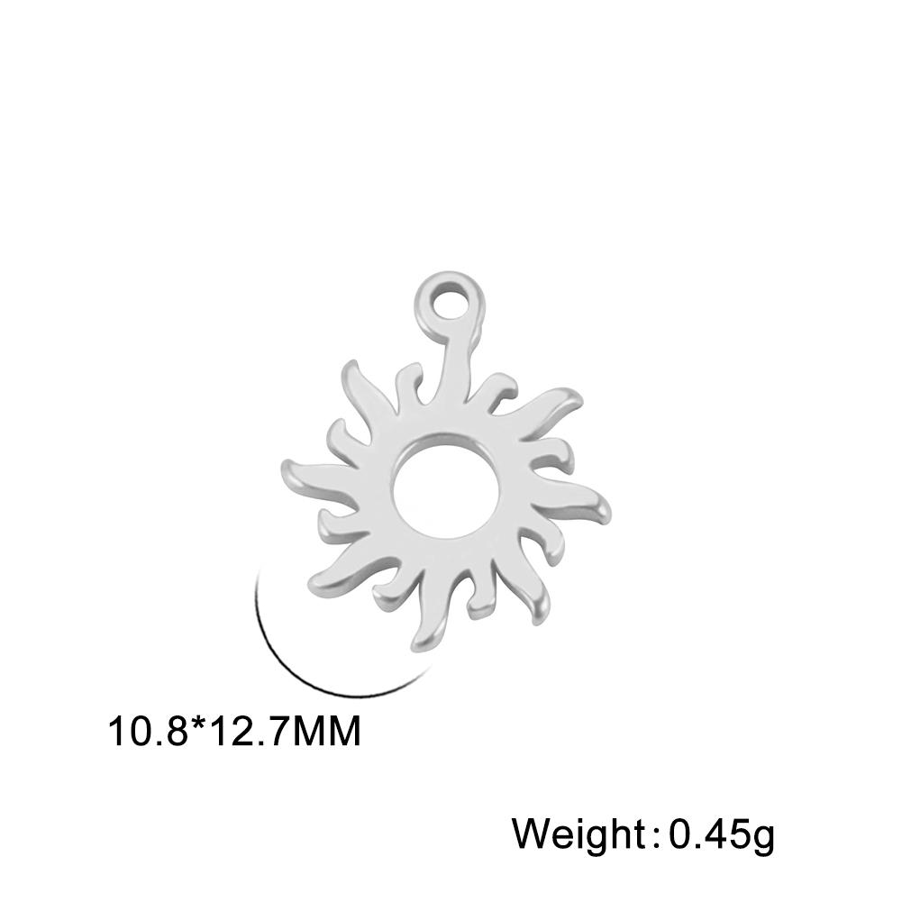 5pcs/lot Stainless Steel Pendants for Earring Necklace Bracelet Jewelry Making Cat Dog Bird Sun Moon Pentacle Gold Charms