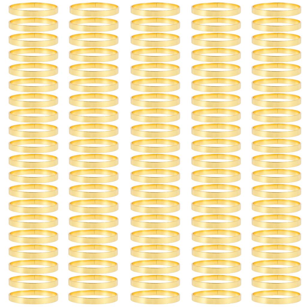 16/100 Metal Napkin Rings Delicate Gold Napkin Ring Rack Simple Napkin Buckle For Wedding Banquet Table Decoration Napkin Rings