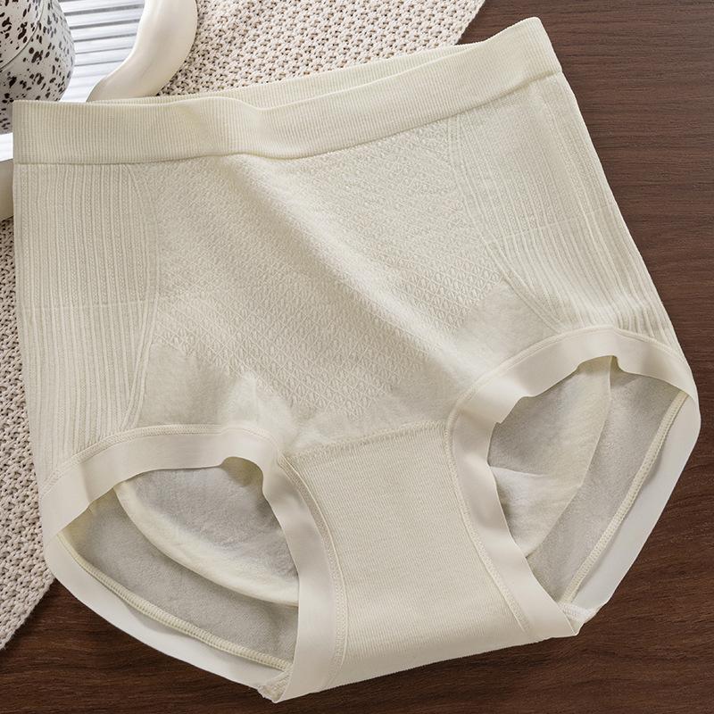 

Large Size Female Spring and Autumn Pure Cotton 10A Antibacterial Crotch High Waist Belly Triangle Briefs L