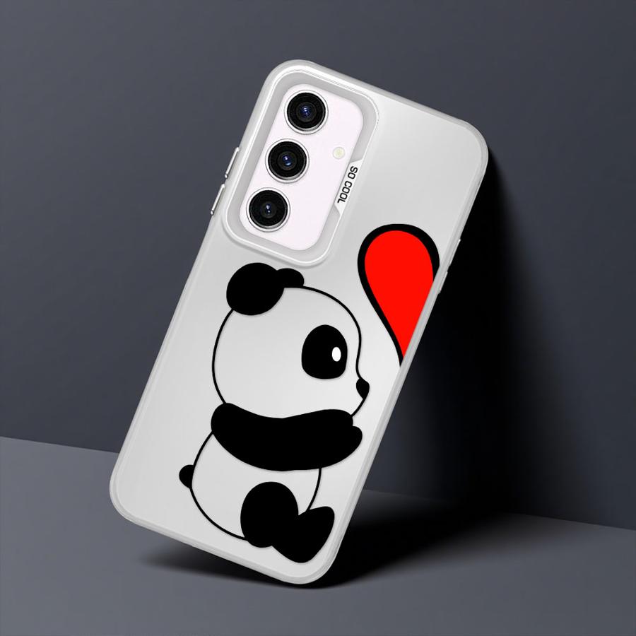 Cute Cartoon Panda Case for Samsung Galaxy A55 A51 A56 A26 A36 A73 A54 A52 A53 A71 A72 A35 Soft Shell