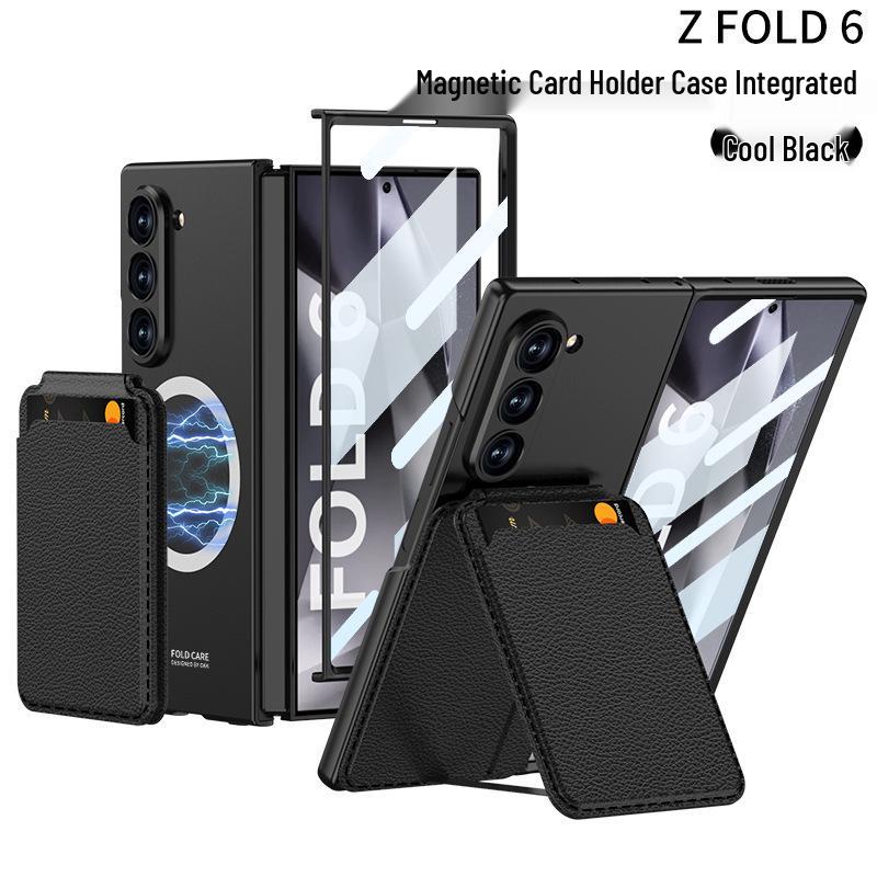 Magnetic Card Holder Stand Case for Samsung Z Fold7/6/5 - Multifunctional, Detachable, Ultra-thin Protection