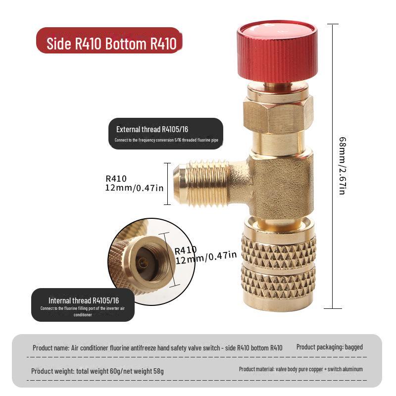 R410/R22 Air Conditioning Refrigerant Safety Valve for Leak-Free Filling