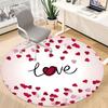1pc Love Hearts Carpet for Office Non Slip, Round Carpet, Soft & Comfortable, Carpet for Office, Lightweight Round Floor Mat