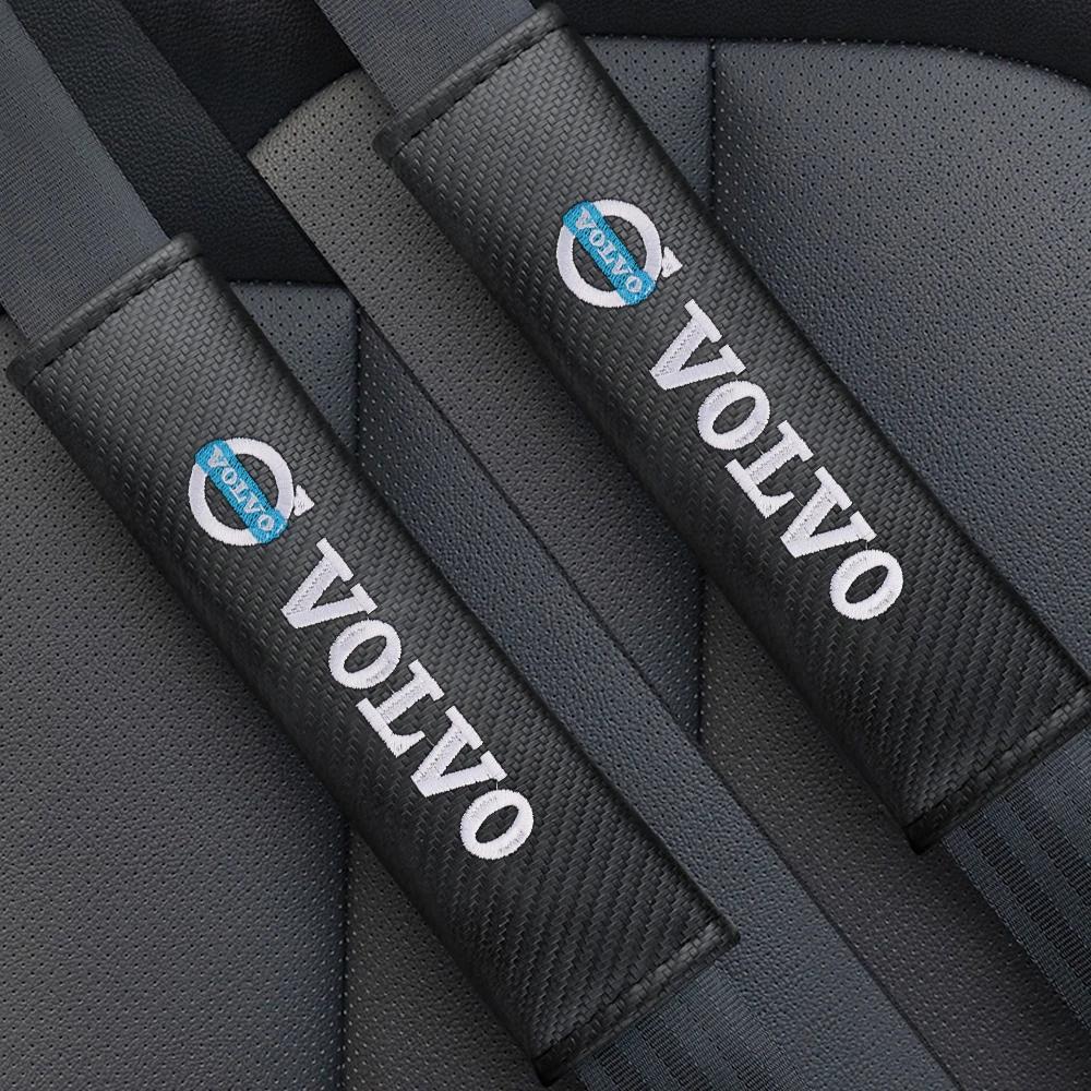 AAJZ1 For Volvo XC60 V50 V70 S90 Olestar XC40 S80 EX90 XC70 V90 Car Styling Carbon Fiber Seat Belt Cover Safety Shoulder Protector