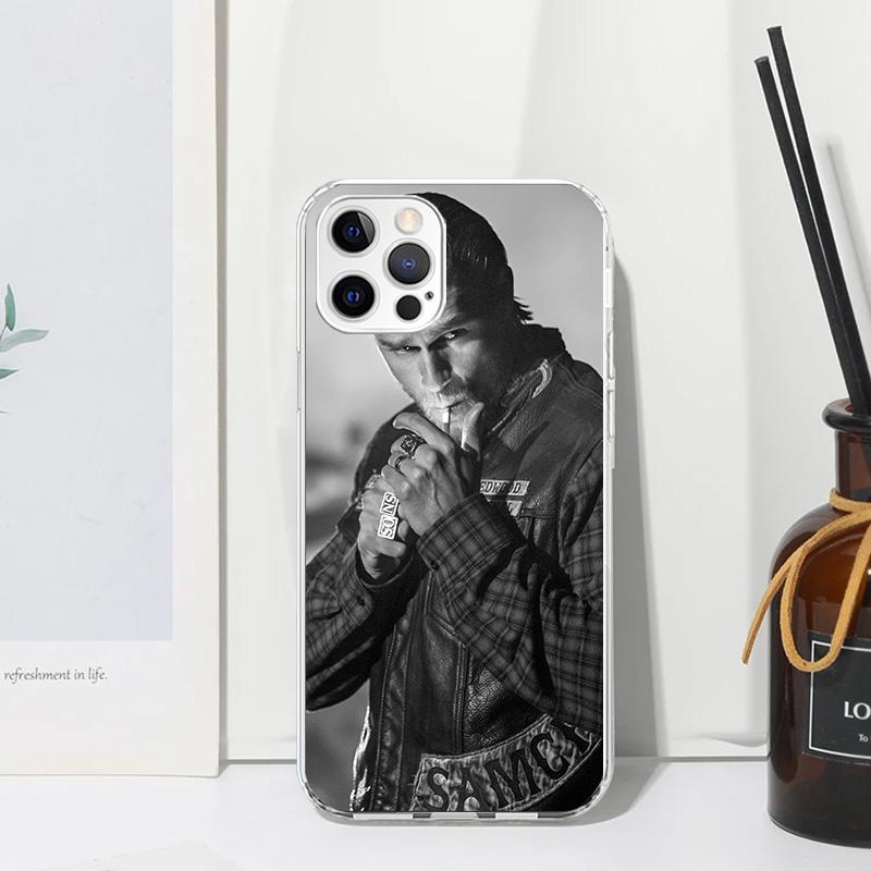 Sons Of Anarchy Black Phone Case For Iphone 17 Air 16 15 Plus 16E 14 Pro Max 13 Mini 12 11 7 8 SE Fundas Soft Back Cover 17 Air