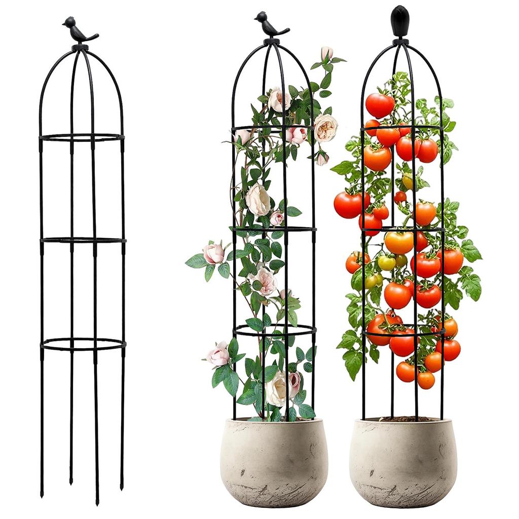 Gartenstecker Abnehmbarer Obelisk Stütze für Kletterpflanzen Rankgitter Höhe Geeignet für alle Kletterpflanzen