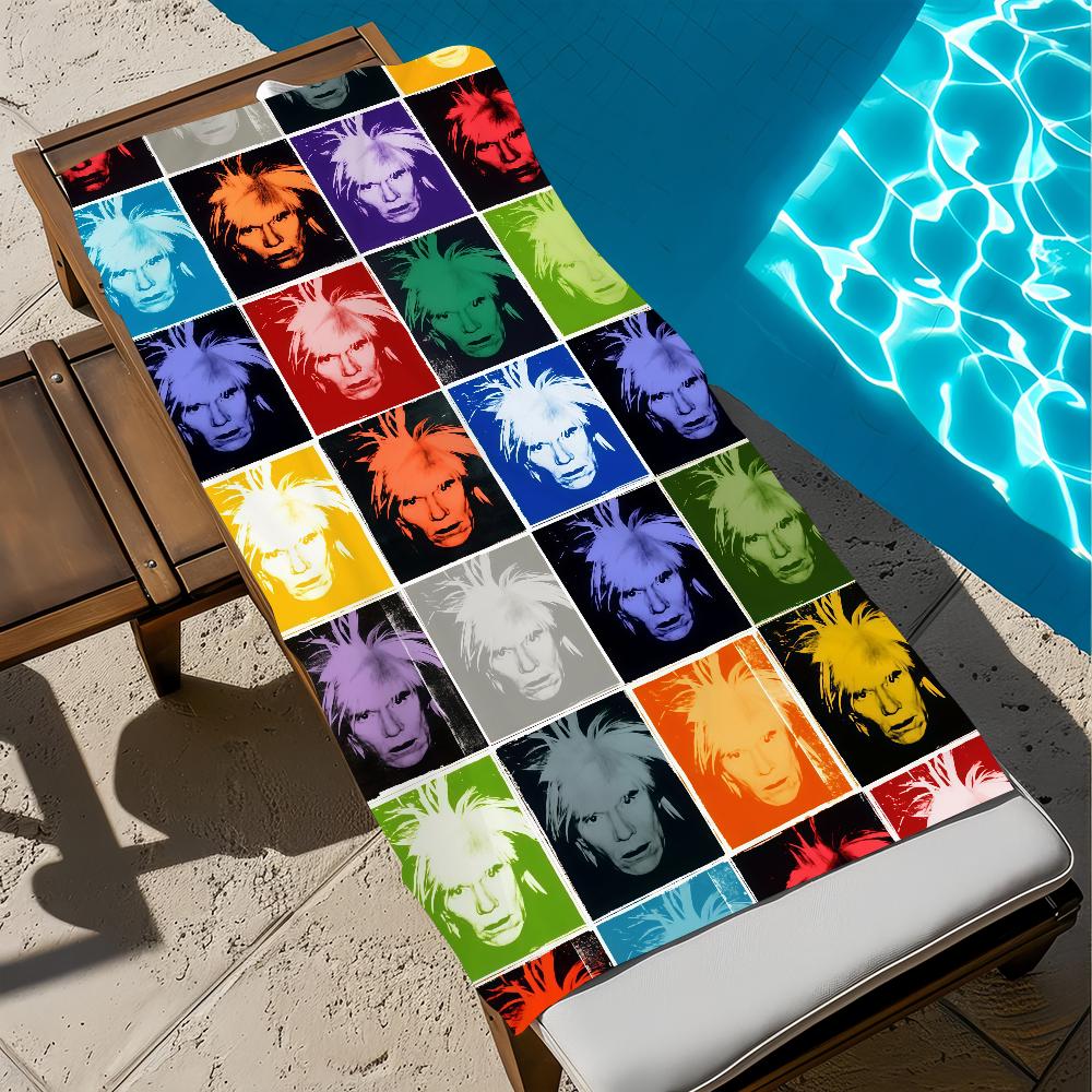 A-Andy ART Towel Large Quick-W-Warhol Drying Microfiber soft Beach Towel for Travel Fitness Sauna Bathing Camping