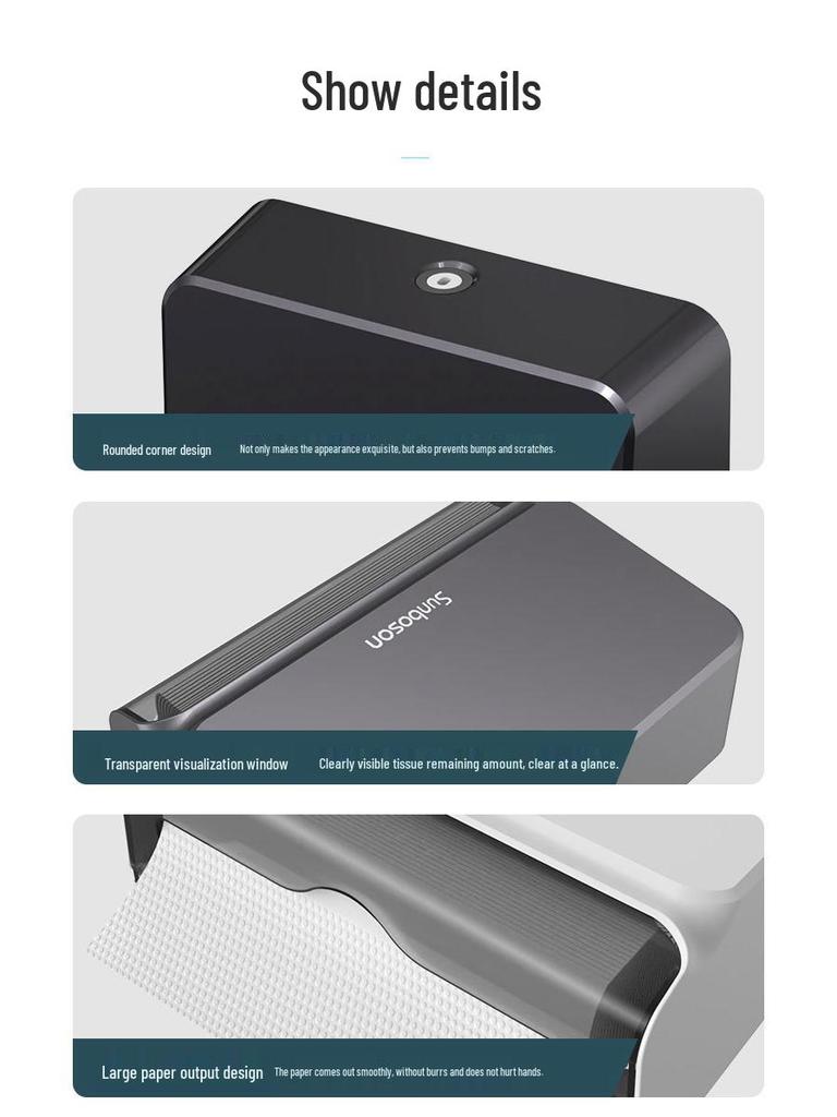 Nordic Wall-Mounted Hand Towel Box for Restrooms & Kitchens