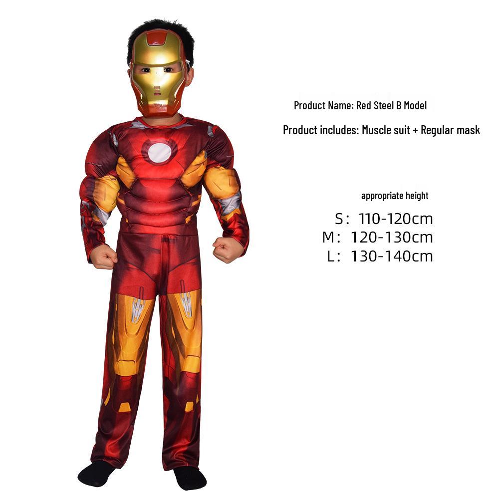 Avengers Wolverine Thor Deadpool Captain America Kids Superhero Muscle Suit Costume