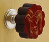 IBA Indianbeautifulart Brown Engraved Knobs Furniture Knobs Cabinet Drawer Pull Pack