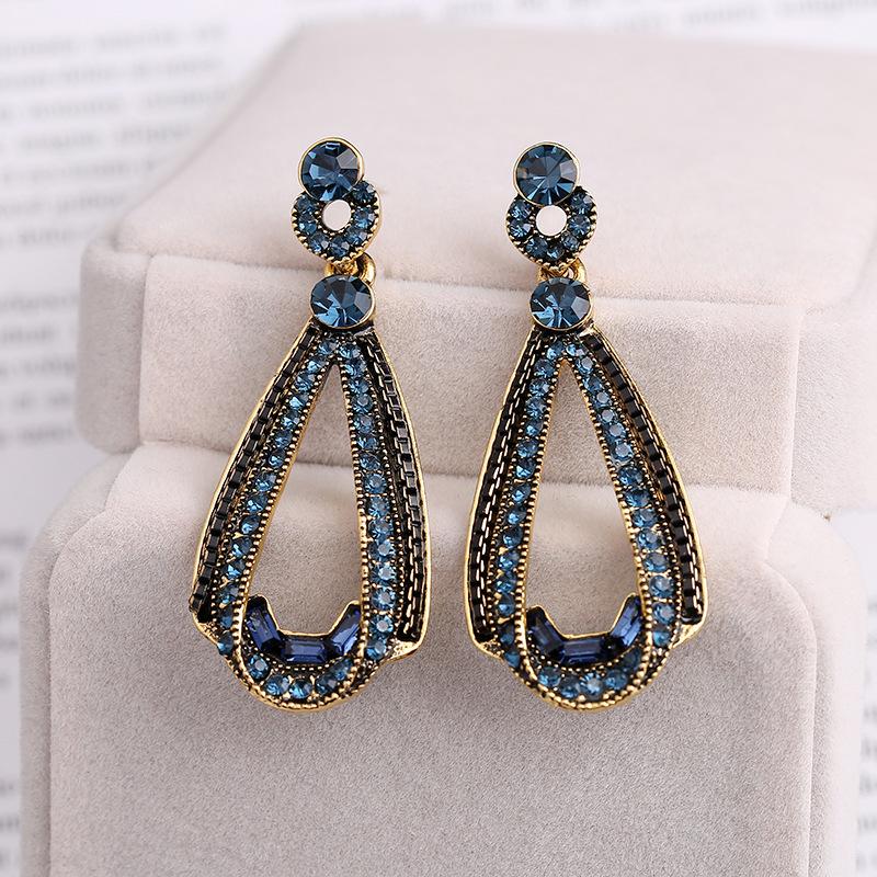 Exaggerated Retro Big Waterdrop Earrings Personality Ear Jewelry For Women Party Favors