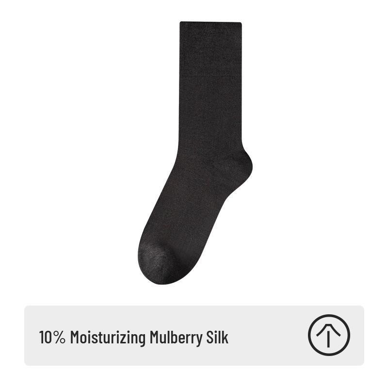 

Мужские формальные черные шелковые гольфы - Антибактериальные, деловой стиль для четырех сезонов One Size (40-45)