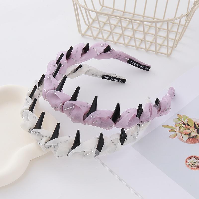 Korean-Style Twisted Comb Headband: Light Luxury & Elegant Starry Design Hair Accessory