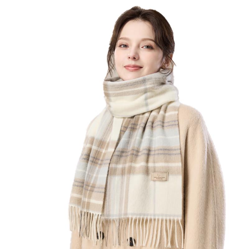 

JIUMU Women s Pure Wool Winter Scarf & Shawl