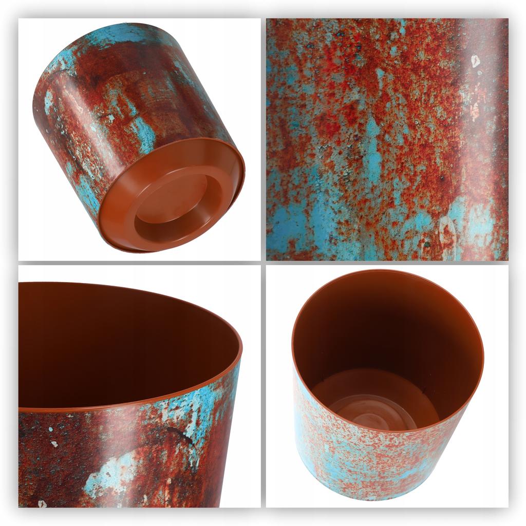 KADAX Flowerpot Cover for Flowerpot Rusty Flowers 19x20cm