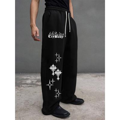 Mens Sweatpants with Pockets & Drawstring - Wide Leg Lounge Sweat Pants for Running Track Yoga Joggers