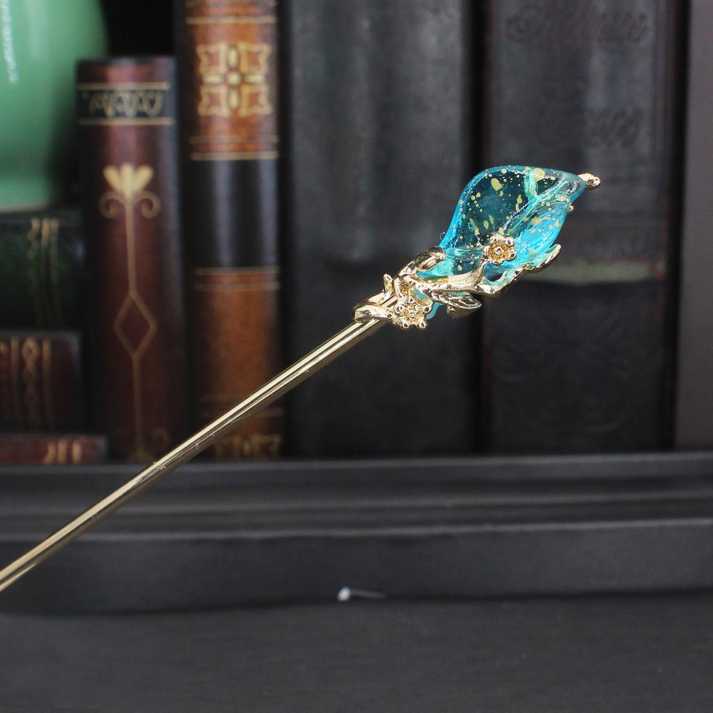 Vintage Metalen Bloem Haarspeld Voor Vrouwen Antieke Haarstok Voor Meisje Haarclip Kostuum Chinese Hanfu Haaraccessoires Bun Maker