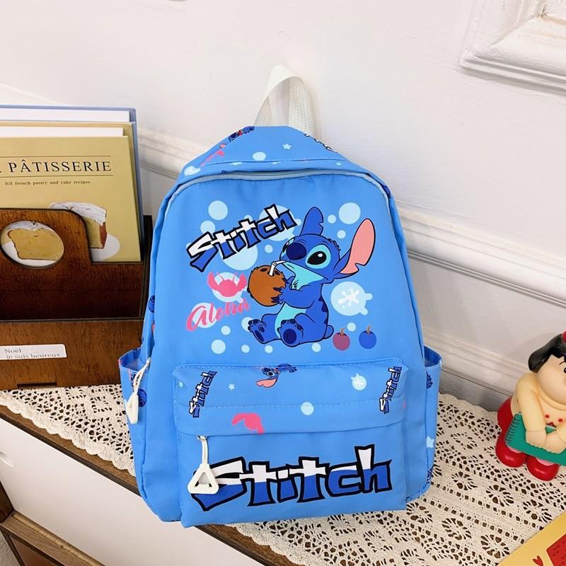Angel Stitch Cute Flower Rainbow Cartoon Printed Children Backpack For Daily