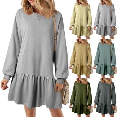 Damska jesienna bluza z długim rękawem, dzianinowa, prążkowana, patchworkowa, bluza, sukienki codzienne