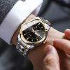 AKNIGHT Men's Watch, Anti-Reverse Bezel, Analog Watch, Stylish Watch, Crystal, Easy-to-Read, Luminous, Wristwatch, Stainless Steel Band, 30m Water