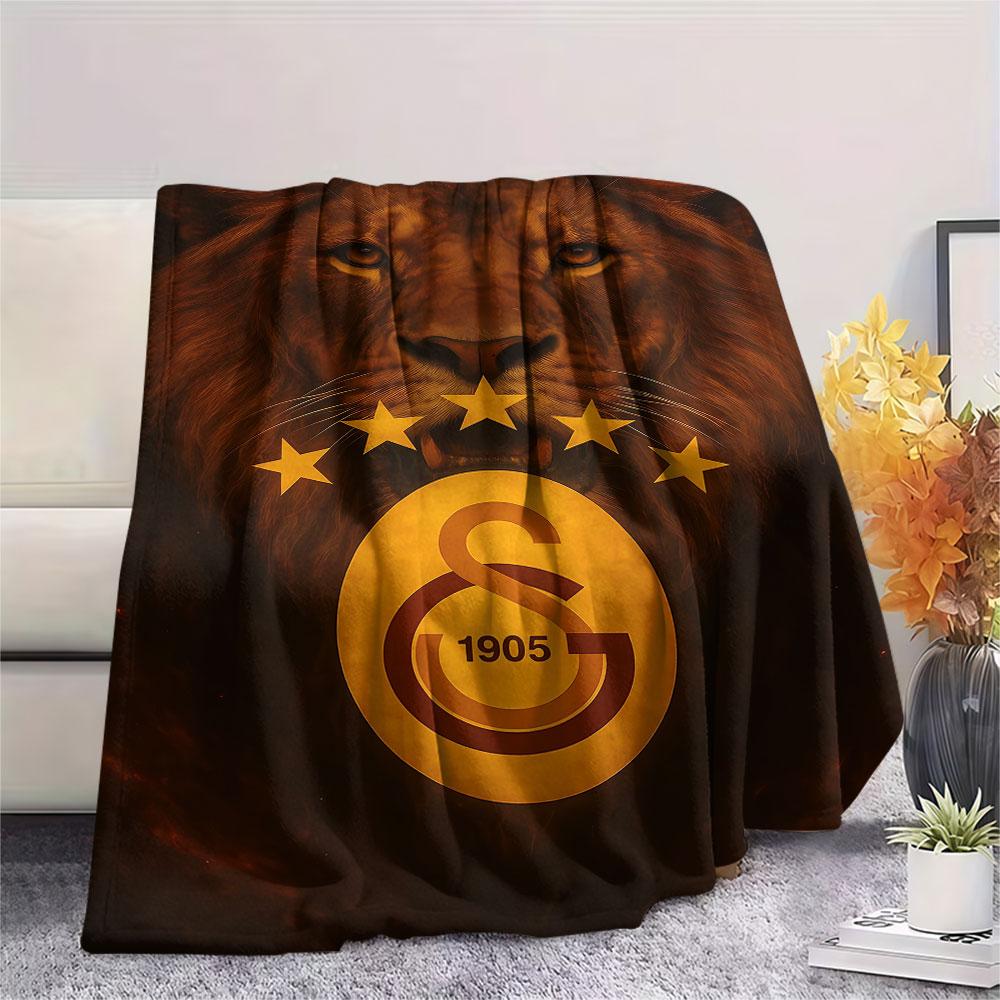 1PC Galatasaray SK Patterned Flannel Blanket Suitable For All Seasons for Home Decor Warmth and Comfort Gifts Holiday Present
