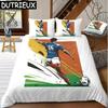 Football Duvet Cover Set Soccer Goal Soft Bedding Set Polyester Sports Competitive Theme Full Queen King Size Quilt Cover