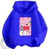 Daily Casual Hooded Top Cute Cartoon Print Winter Street Fashion Kids Wear Peppa Pig Boys Girls 3 14