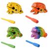 Lucky Frog Musical Instrument Handcrafted Frog Rasp Musical Instrument Frog Guiro Rasp  Gifts