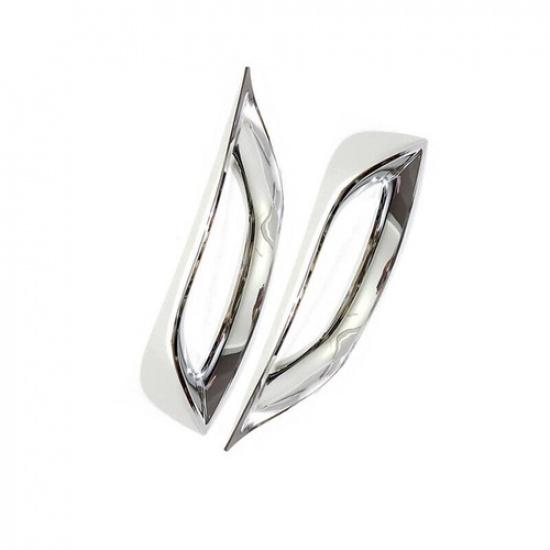 For Hyundai Sonata 2011-2014 Chrome Style Front Fog Light Lamp Frame Trim Pair